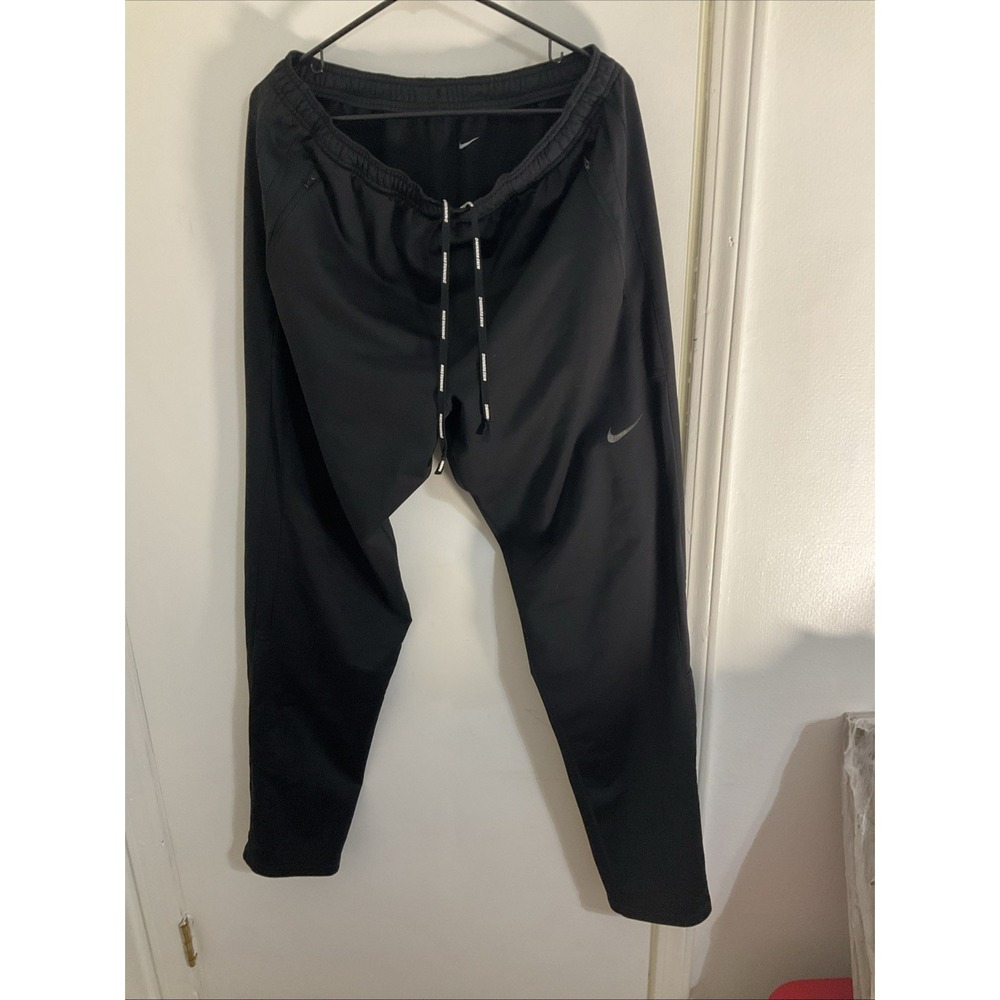 NIKE Dri-FIT Flex Running Jogger Pants size LARGE-TALL Black Standard Fit CU5498
